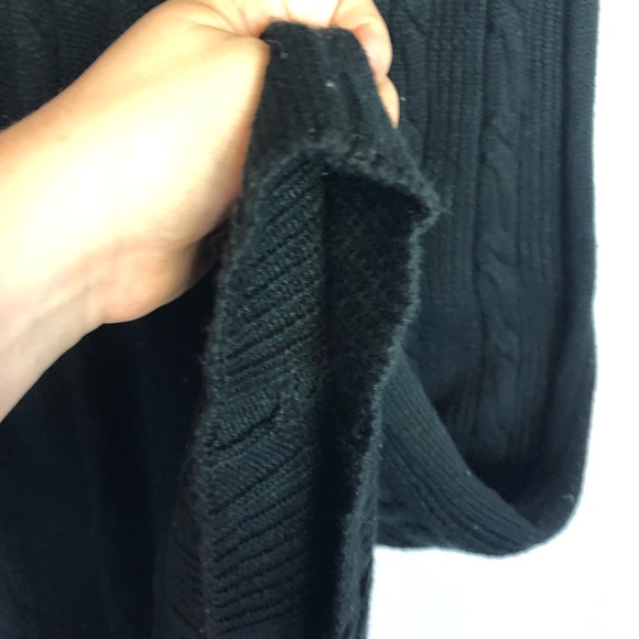 CK L black knit midi dress boho versatile shrt slv - Picture 4 of 7